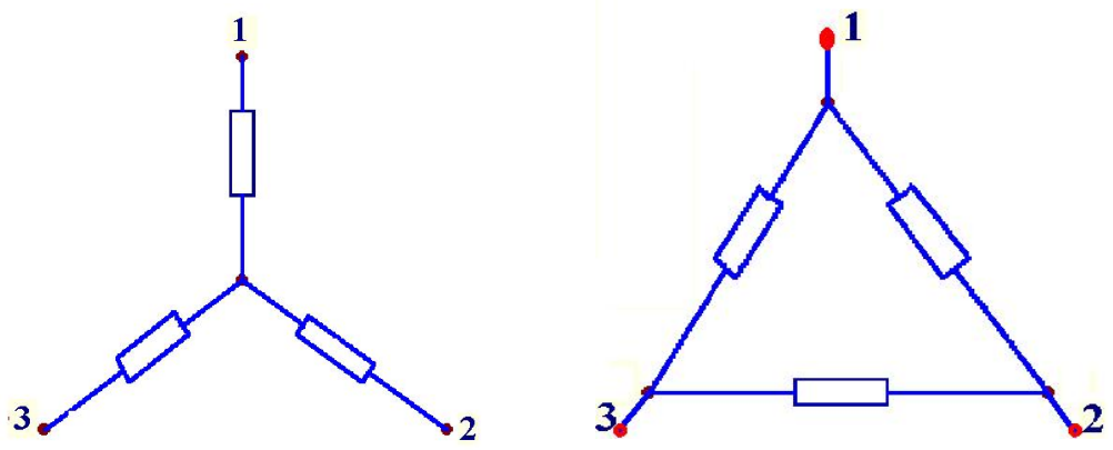 三个电阻的星形、三角形连接及等效变换